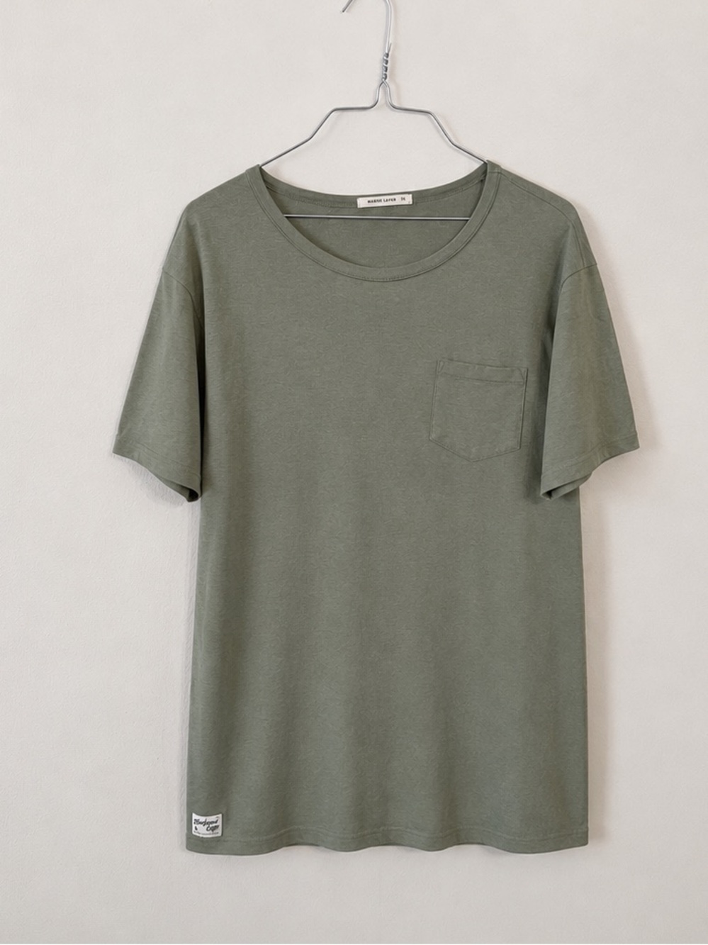 Marine layer California Olive Green Pocket Crew Neck T-Shirt